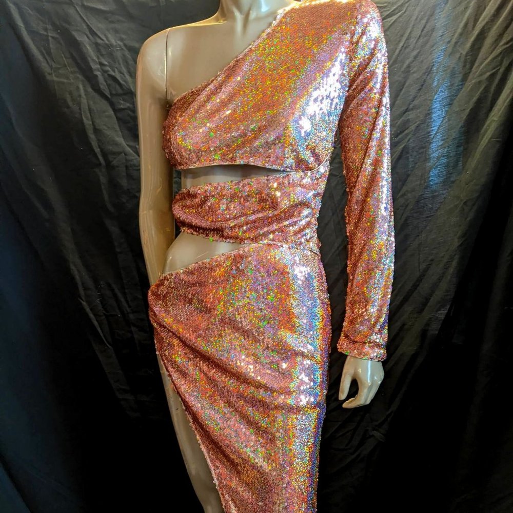 Banjul Sequin Slit Dress Size Small